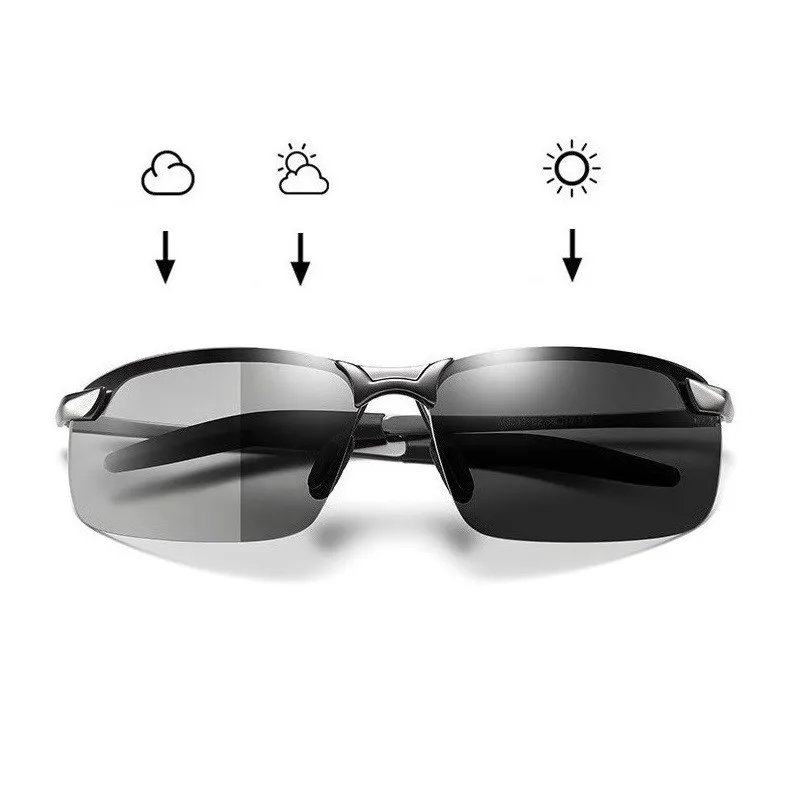 Polarized Sun Glasses Day and Night Vision Photochromic Glasses